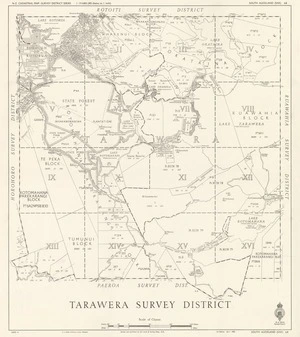 Tarawera Survey District [electronic resource] / drawn ... by the Lands & Survey Dept., N.Z.