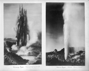 Photographs of the Waimangu and Wairoa geysers