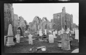 Elgin Cathedral ruins, Scotland, viewed from the cemetery