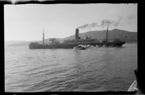 Passenger steamer and tugboat, in Wellington harbour