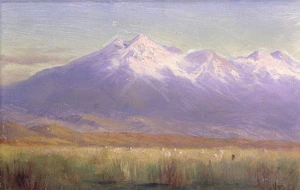 Perrett, John Douglas 1859-1937 :Mount Ruapehu. [189-?].