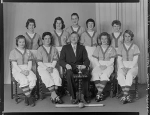 Johnsonville Softball Club, Wellington, women's senior A team of 1959, with trophy