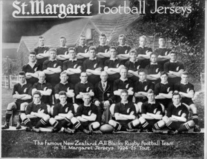 All Black team during the 1924-5 tour, Newton Abbot, England