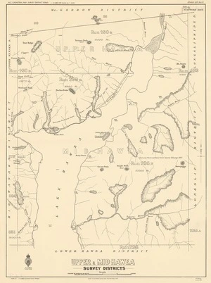Upper & mid Hawea survey districts [electronic resource] / drawn and published by Lands & Survey Dept., N.Z.