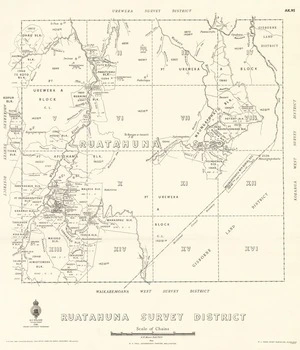 Ruatahuna Survey District [electronic resource] / A.E. Moore, delt. 1939.