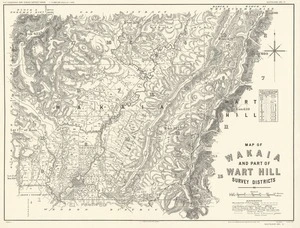 Map of Wakaia and part of Wart Hill survey districts [electronic resource] / drawn and published by the Lands & Survey Dept.