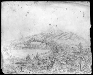 [Gilbert, George Channing] 1838-1913 :[Brookwood, the home of the Rev. H. H. Brown, Omata, New Plymouth] [ca 1860]