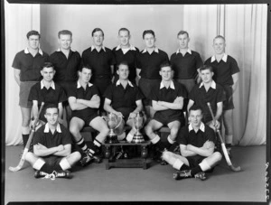 Karori Hockey Club, Wellington, senior A team of 1959, with trophies