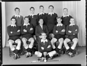 Karori Hockey Club, Wellington, 2nd XI team of 1959, with trophy