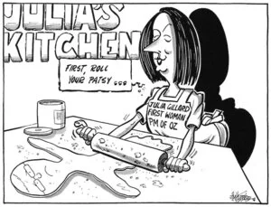 "First, roll your patsy..." Julia Gillard First Woman PM of OZ. 24 June 2010