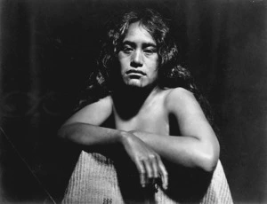 Portrait of a Maori woman