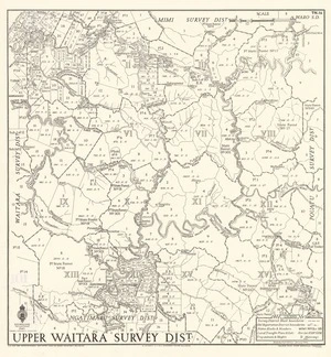 Upper Waitara Survey Dist. [electronic resource] / drawn by Fred Coleman, January 1940.