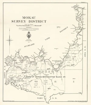 Mokau Survey District [electronic resource] / drawn by W. Conway, 30/8/30.