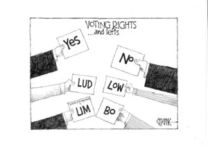 Voting rights ... and lefts. Yes No, Lud Low, Waste Management in Lim Bo. 5 July 2010