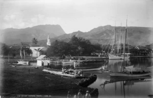Wharf, Papeete, Tahiti - Photograph taken by George Dobson Valentine