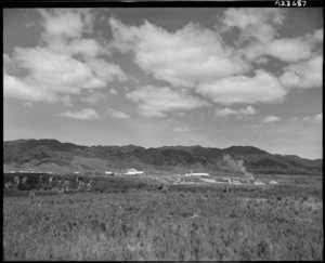 Minginui area, with sawmill - Photograph taken by W Walker