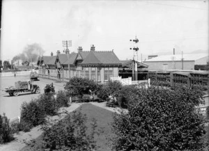 Scene in Dannevirke, showing the railway station