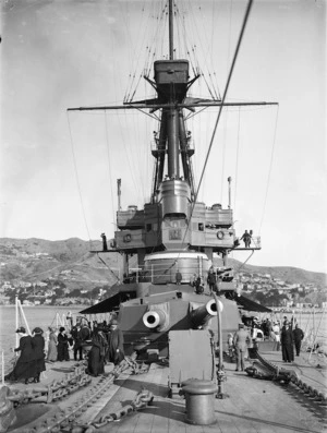 The battlecruiser HMS New Zealand in Wellington Harbour