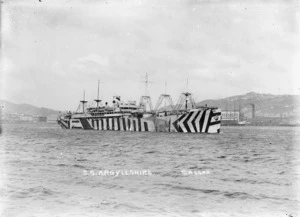 World War 1 troopship Argyllshire, Wellington Harbour
