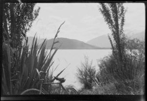 Bicycle parked next to [Lake Te Anau], Southland Region