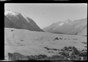 View across glacier ice, Lyell Glacier, Southern Alps, Canterbury Region