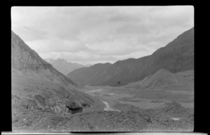 Moraine valley, near Lyell Glacier, Southern Alps, Canterbury Region