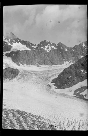 Glacier, from the summit of Panorama Peak, Southern Alps