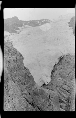 Study of glacier ice moving across rock, Crow Valley, Arthur's Pass National Park, Canterbury Region