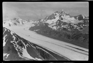 Glacier and mountains, from Mount Gordon, Southern Alps