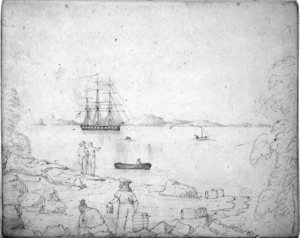 Wynyard, Robert Henry, 1802-1864 :[Bay of Islands. Paihia Beach. 1852]