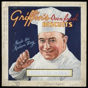 [Moran, Joseph Bruno], 1874?-1952 :Griffin's oven-fresh biscuits, made the modern way [1920s?].