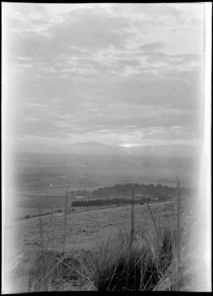 View from a hill down onto plains, location unidentified