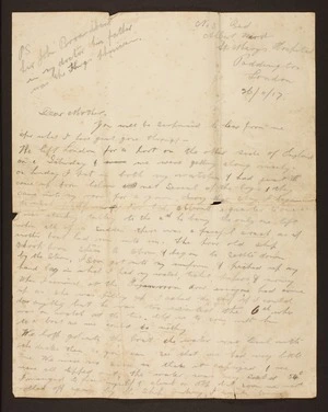 Mayo, Maurice H fl 1917 : Letter to his mother