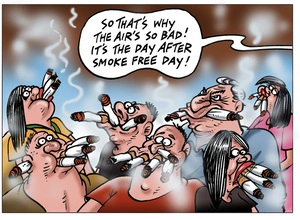 Nisbet, Alastair, 1958- :"So that's why the air's so bad! it's the day after Smoke Free day! 1 June 2013