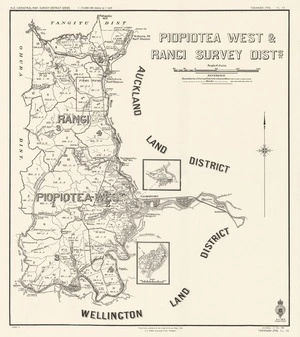 Piopiotea West & Rangi Survey Dists. [electronic resource] / drawn ... by the Lands and Survey Dept., N.Z.