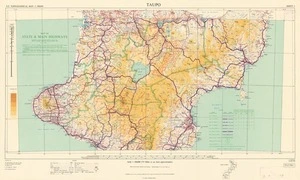 Map of state & main highways showing load classification under the Heavy Motor Vehicles Regulations 1950, as at 1/4/1953. Taupo [electronic resource].