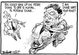 Scott, Thomas, 1947- :"You could ease up on Peter Dunne. To err is human to forgive divine..." 12 June 2013