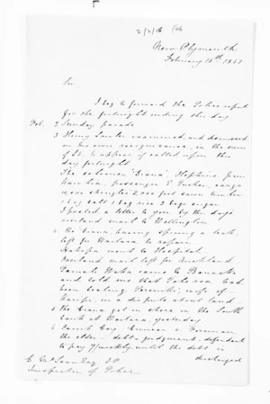 Papers relating to provincial affairs - Taranaki. Inspector of police