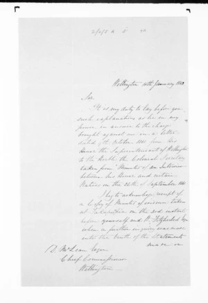 Native Land Purchase Commissioner - Papers