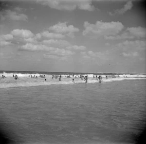 2nd NZEF soldiers swimming at Baggush beach, Egypt