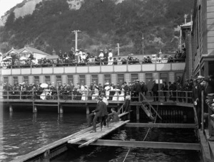 Part 2 of a 2 part panorama of the Te Aro Baths, Oriental Bay, Wellington