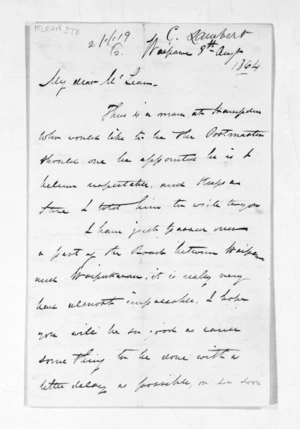 Inward letters - Colonel Charles Lambert