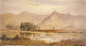 Peele, James, 1847-1905 :Heathcote River from tramway. 1886.