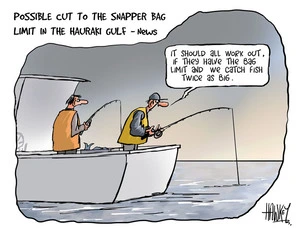 Hawkey, Allan Charles, 1941- :"It should all work out, if they have the bag limit and we catch fish twice as big." 18 June 2013