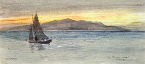 Hodgkins, William Mathew, 1833-1898 :Off Stewart Island. 26/12/95.