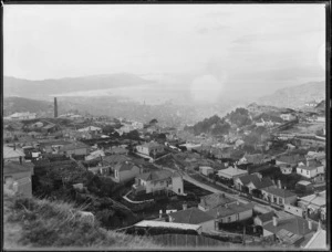 Part 1 of a 4 part panorama looking over the suburb of Brooklyn, Wellington
