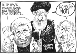 Scott, Thomas, 1947- :"Hi, I'm Hasan Rowhani, Iran's new President. I'm a moderate." 20 June 2013