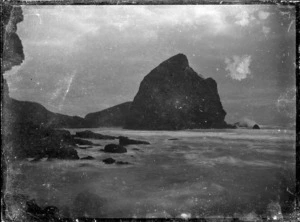 The gathering storm; sea view with The Gap, at Piha