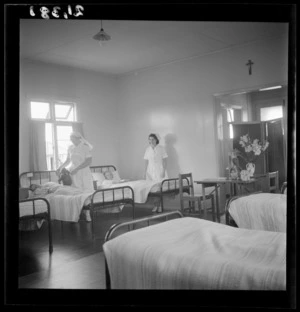 Hospital ward at a Polish refugee camp, Pahiatua