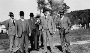 Group of men, including George Forbes and Gordon Coates